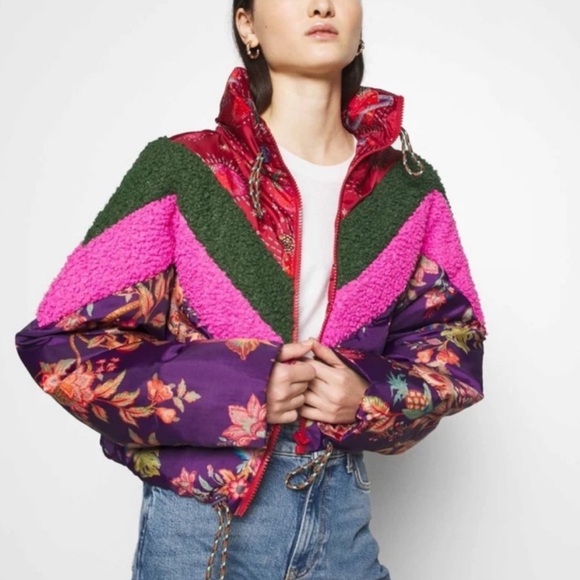 FARM Rio Jackets & Blazers - FARM Rio Multicolor Puffer Jacket